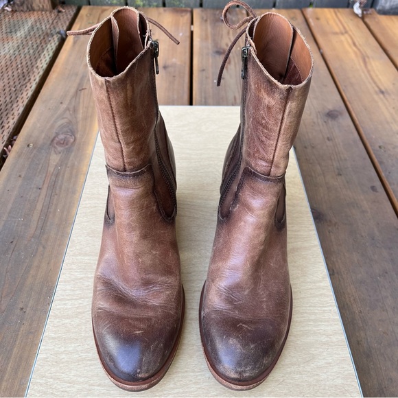 Kork-Ease Cherna Back Tie Stacked Heel Boot In Brown Leather Sz 8.5 - Picture 8 of 16